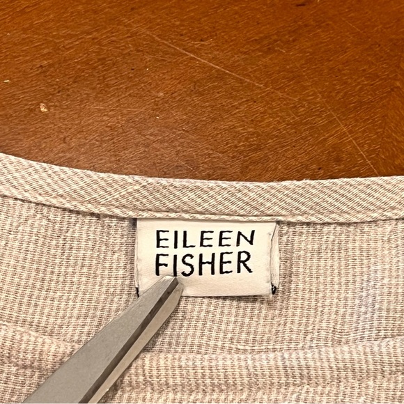 Eileen Fisher Women’s Linen Blend Tank Dress Grey/White Houndstooth Size Small - Picture 7 of 16